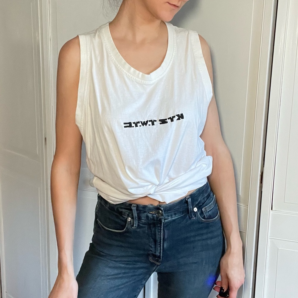 KTZ White long tank top